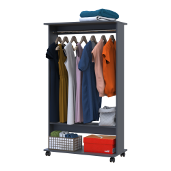 Wardrobe rack D2 Graphite 85x41.6x150
